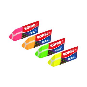 Kores Gomme en plastique "Trino", fluorescent