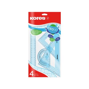 Kores Kit de géometrie GEO15, 4 pièces, assorti