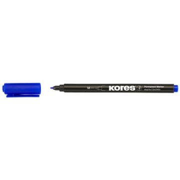 Kores Marqueur permanent "K MARKER FINE", M, bleu