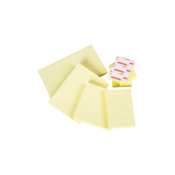 Kores Note adhésive 50 x 40 mm, uni, jaune