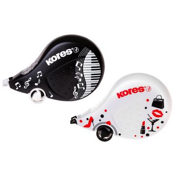 Kores roller correcteur jetable "BLACK & WHITE"