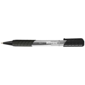 Kores stylo à bille rétractable jetable K-PEN K6, F, noir