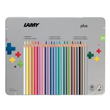 LAMY Crayon de couleur triangulaire plus, étui métal de 24