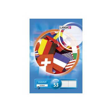 LANDRÉ Vokabelheft DIN A4, 2-spaltig, 32 Blatt, 80 g/qm