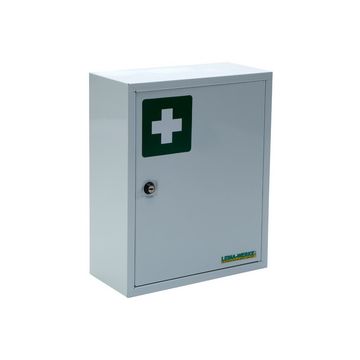 LEINA Verbandschrank Medisan A, Inhalt DIN 13157, perlweiß