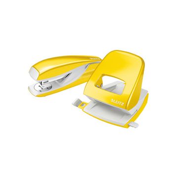LEITZ Agrafeuse & perforateur Nexxt WOW, jaune métallisé