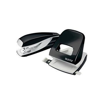 LEITZ Agrafeuse & perforateur Nexxt WOW, noir métallisé