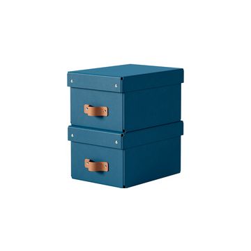 LEITZ Boîte de rangement Puro, carton, 7 L, set de 2, bleu