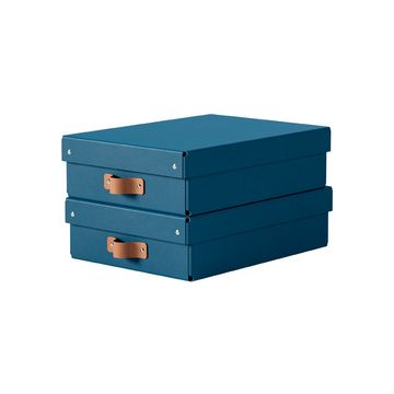 LEITZ Boîte de rangement Puro, carton, 8 L, set de 2, bleu