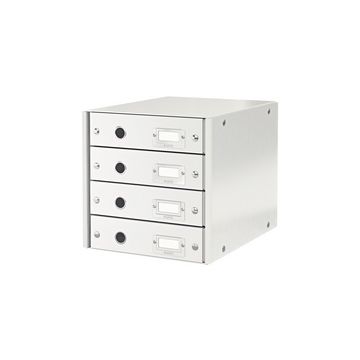LEITZ Bloc de classement Click & Store WOW, 4 tiroirs, blanc