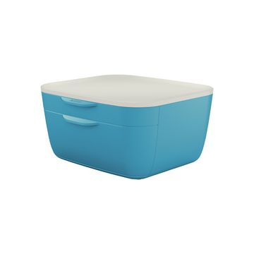 LEITZ Bloc de classement Cosy, 2 tiroirs, bleu/gris clair