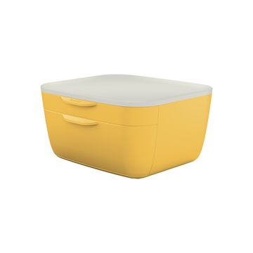 LEITZ Bloc de classement Cosy, 2 tiroirs, jaune/gris clair