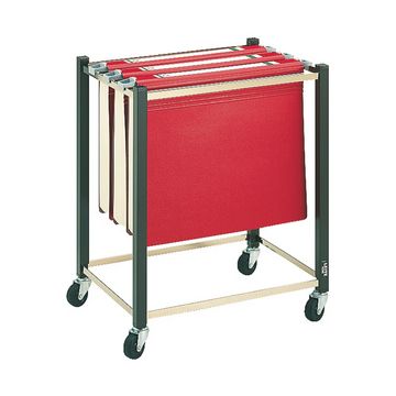 LEITZ Chariot pour dossiers suspendus A4/A3, marron, 4 roues