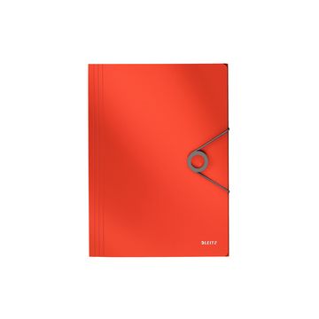 LEITZ Chemise à élastique Solid, A4, PP, rouge clair