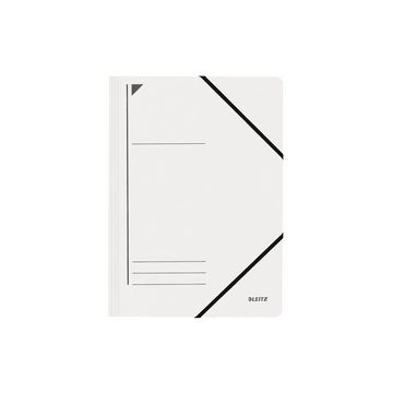 LEITZ Chemise à élastique, format A4, carton, blanc