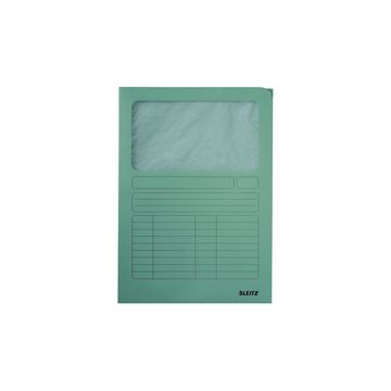 LEITZ Chemise à fenêtre, format A4, carton, vert clair, x100 LEITZ Chemise à fenêtre, format A4, carton, vert clair, x100
