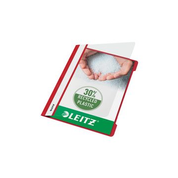 LEITZ Chemise à lamelle Standard, A5, en PP, rouge