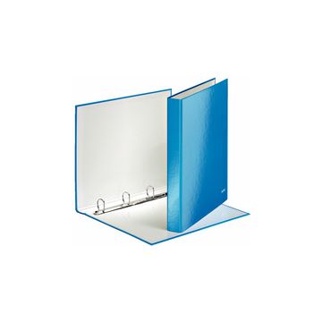 LEITZ Classeur à anneaux WOW, A4, en carton solide, bleu,