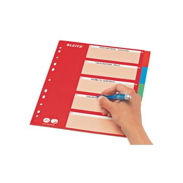 LEITZ Intercalaires en carton, blanc, A4, 5 positions,