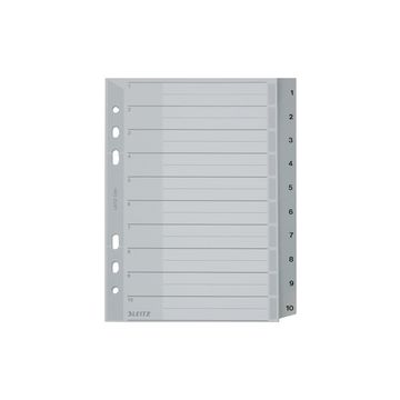 LEITZ Intercalaires en plastique, numéroté, format A5,1-10