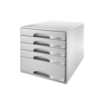 LEITZ Module de classement Plus, 5 tiroirs, gris