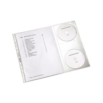 LEITZ Pochette perforée avec rabat CD, A4, PP, 0,12 mm,
