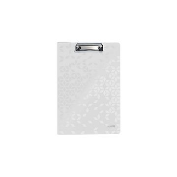 LEITZ Porte-bloc à rabat WOW, A4, polyfoam, blanc métallisé