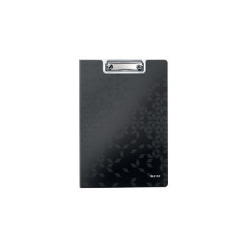 LEITZ Porte-bloc à rabat WOW, A4, polyfoam, noir métallisé