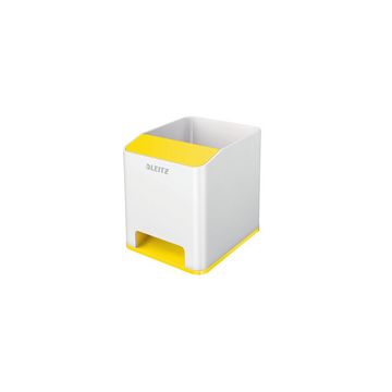 LEITZ Pot à crayons Sound WOW Duo Colour, jaune