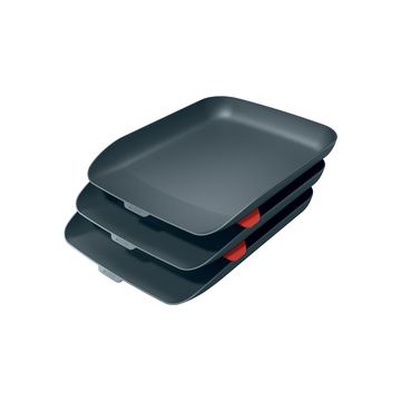 LEITZ Set corbeilles à courrier Cosy, A4, polystyrène, gris