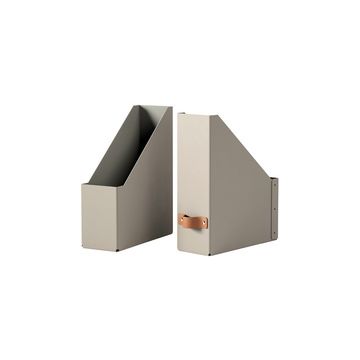 LEITZ Porte-revues Puro, A4, carton, set de 2, beige