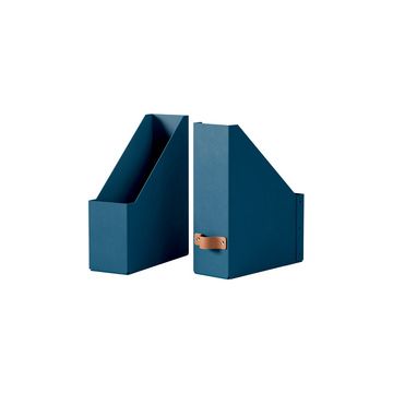 LEITZ Porte-revues Puro, A4, carton, set de 2, bleu nuit