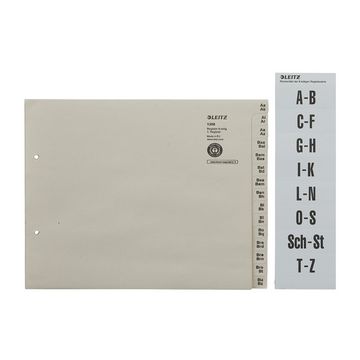 LEITZ Tauenpapier-Register, A-Z, für 75 Ordner, grau