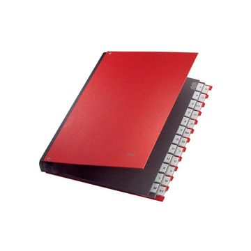 LEITZ Trieur à soufflet, A4, A-Z, 24 compartiments, rouge