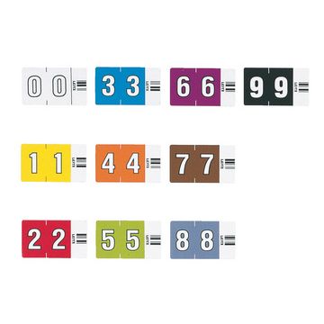 LEITZ Ziffernsignal Orgacolor "3", auf Streifen, hellblau