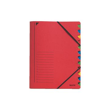 LEITZ chemise trieur, A4, carton, 12 compartiments, jaune