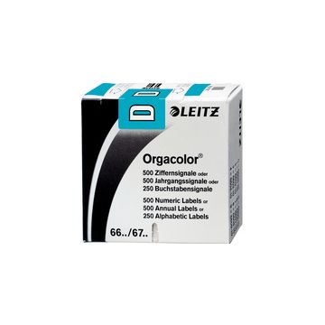 LEITZ onglet alphabétique "D" sur Rouleau, bleu clair