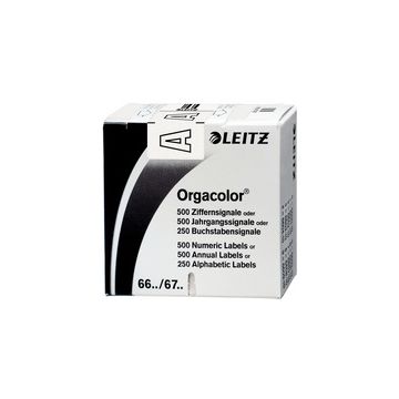 LEITZ onglet alphabétique "I" sur Rouleau, gris, autocollant