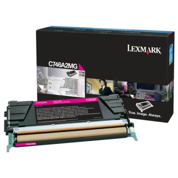 Toner d'origine Lexmark C746A2MG - magenta