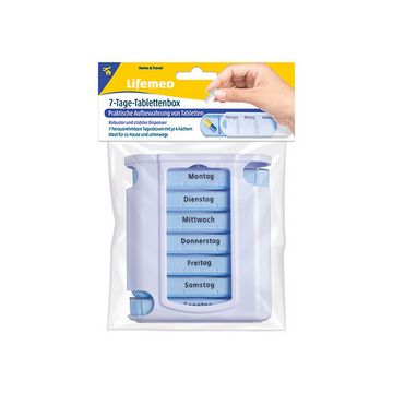 Lifemed 7-Tage-Tablettenbox, Kunststoff, weiß / blau