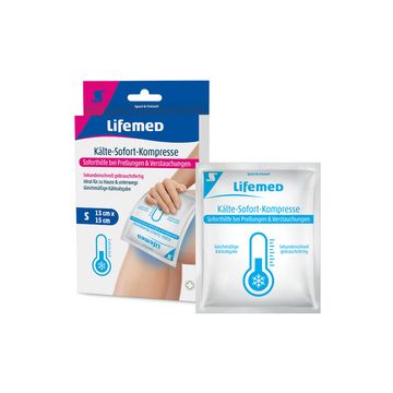 Lifemed Compresse de froid instantané, 150 x 130 mm, blanc