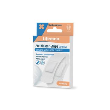 Lifemed Pansements "Sensitive", blanc, pack de 20