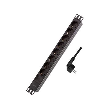 LogiLink 19" Steckdosenleiste 8-fach, Überspannungsschutz