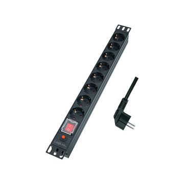 LogiLink 19" Steckdosenleiste 8-fach, Überspannungsschutz