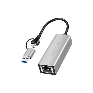LogiLink Adaptateur réseau Ethernet USB vers RJ45, gris
