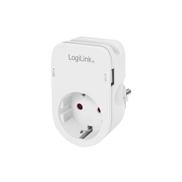 LogiLink Adapterstecker mit Smartphone-Ablagefläche, weiß