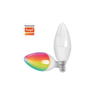 LogiLink Ampoule LED WiFi Smart, compatible Tuya, E14, blanc