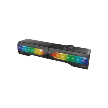 LogiLink Barre de son lumineuse mobile, noir