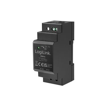LogiLink Bloc d'alimentation pour rail DIN, 36 W, 24 V, noir