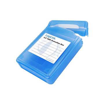 LogiLink Boîtier de protection pour disques durs 3,5", bleu